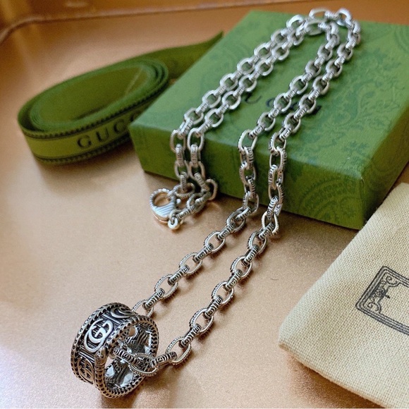 Gucci Jewelry - Gucci Silver Pendant Chain Necklace